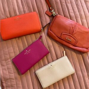 Kate Spade Wallet plus Coach wristlet! Bundle deal!!!